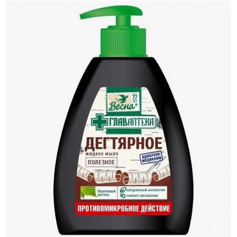 Мыло жидкое "Весна" 0,28л  Дегтярное (дозат.) /15
