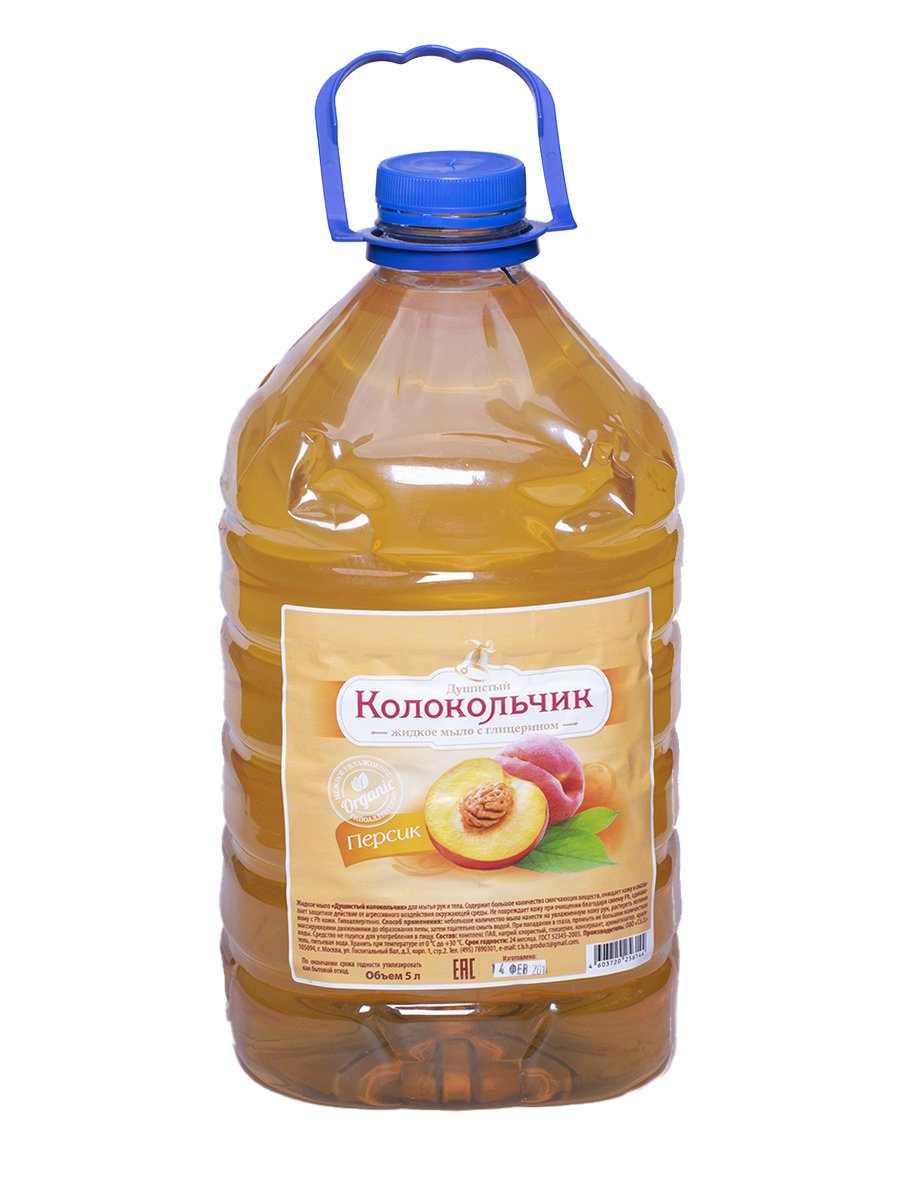 Мыло жидкое 5л "Душистый Колокольчик" Персик /3